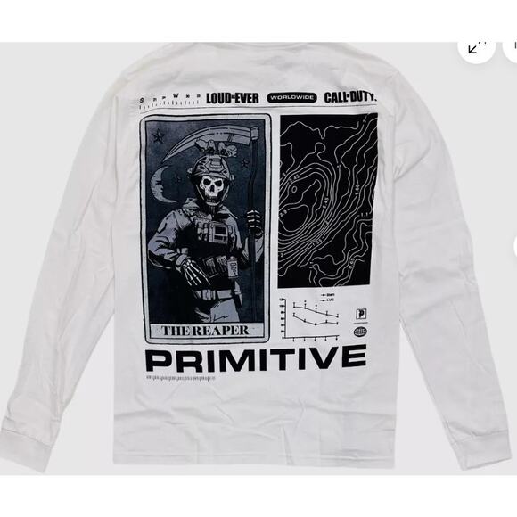 NWT Primitive Skate Apparel Men's X Call Of Duty Tactics Long Sleeve Tee T-Shirt - Picture 2 of 2